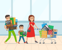 پیش‌نمایش فایل boy-going-for-shopping-with-parents-8707148 از پک خرید
