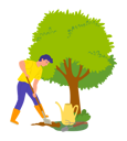 پیش‌نمایش فایل young-man-digging-at-farm-8707306 از پک مردم کشاورز