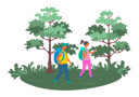 پیش‌نمایش فایل couple-going-for-adventure-trip-8707325 از پک جنگل