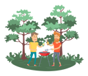 پیش‌نمایش فایل two-guys-enjoying-bbq-at-outdoor-8707322 از پک جنگل
