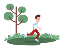 پیش‌نمایش فایل young-man-running-at-outside-8707315 از پک جنگل