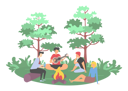 پیش‌نمایش فایل young-people-enjoying-campfire-8707320 از پک جنگل