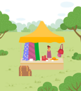 پیش‌نمایش فایل fashion-stall-in-park-8710119 از پک باغ