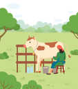 پیش‌نمایش فایل female-farmer-collecting-milk-8710118 از پک باغ