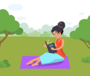 پیش‌نمایش فایل woman-reading-book-in-garden-8710126 از پک باغ