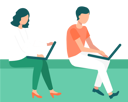 پیش‌نمایش فایل young-man-and-woman-working-on-laptop-8709713 از پک مبانی کسب‌وکار
