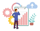 پیش‌نمایش فایل young-man-upload-business-report-8709727 از پک مبانی کسب‌وکار
