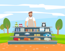 پیش‌نمایش فایل beard-man-selling-dairy-product-8709463 از پک فعالیت مزرعه