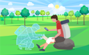 پیش‌نمایش فایل male-hiker-taking-online-medicine-8709461 از پک فعالیت مزرعه