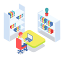 پیش‌نمایش فایل man-working-in-library-8728740 از پک کسب و کار