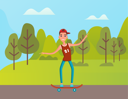 پیش‌نمایش فایل boy-doing-skating-in-park-8740155 از پک پارک