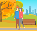 پیش‌نمایش فایل couple-walking-in-park-8740164 از پک پارک