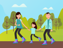 پیش‌نمایش فایل family-doing-skating-in-park-8740151 از پک پارک