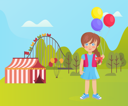 پیش‌نمایش فایل girl-in-theme-park-8740159 از پک پارک