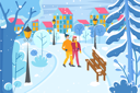 پیش‌نمایش فایل couple-in-winter-park-8733991 از پک فصل زمستان