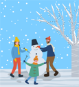 پیش‌نمایش فایل family-making-snowman-8733970 از پک فصل زمستان