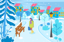 پیش‌نمایش فایل girl-enjoying-winter-8733976 از پک فصل زمستان