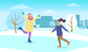 پیش‌نمایش فایل girls-skiing-8733977 از پک فصل زمستان