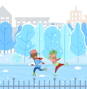 پیش‌نمایش فایل kids-enjoying-skiing-8733975 از پک فصل زمستان