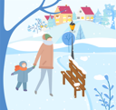 پیش‌نمایش فایل mother-and-kid-walking-in-park-8733980 از پک فصل زمستان