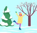 پیش‌نمایش فایل girl-ice-skating-8733837 از پک مردم زمستان