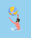 پیش‌نمایش فایل beard-man-playing-beach-ball-in-ocean-8738064 از پک فعالیت‌های ساحلی