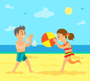 پیش‌نمایش فایل children-playing-ball-at-beach-8738065 از پک فعالیت‌های ساحلی
