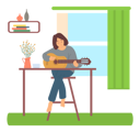 پیش‌نمایش فایل girl-playing-guitar-8733440 از پک فعالیت افراد