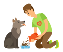 پیش‌نمایش فایل boy-feeding-dog-8711055 از پک اوقات فراغت