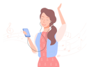 پیش‌نمایش فایل woman-listening-music-on-smartphone-8711053 از پک اوقات فراغت