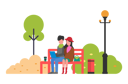 پیش‌نمایش فایل couple-sitting-in-park-8750400 از پک فعالیت های فضای باز