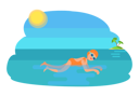 پیش‌نمایش فایل girl-swimming-8749126 از پک فعالیت‌های ساحلی