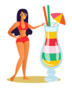 پیش‌نمایش فایل girl-with-cocktail-drink-8749129 از پک فعالیت‌های ساحلی