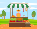 پیش‌نمایش فایل a-woman-sells-vegetables-in-a-vegetable-shop-at-the-market-8707158 از پک فعالیت افراد