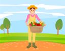 پیش‌نمایش فایل girl-with-fruit-basket-8707160 از پک فعالیت افراد