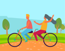 پیش‌نمایش فایل young-couple-riding-double-bicycle-in-park-8707164 از پک فعالیت افراد