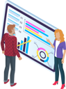پیش‌نمایش فایل business-partners-communicate-near-large-tablet-screen-with-analytical-data-9406544 از پک تحلیل کسب‌وکار