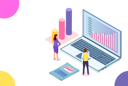 پیش‌نمایش فایل businessman-and-woman-with-analytical-data-for-landing-page-template-9406553 از پک تحلیل کسب‌وکار