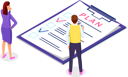 پیش‌نمایش فایل businesspeople-man-woman-analyzing-business-plan-checklist-9406561 از پک تحلیل کسب‌وکار