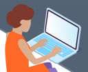 پیش‌نمایش فایل office-woman-at-a-desk-with-a-laptop-9406536 از پک تحلیل کسب‌وکار