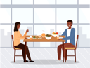 پیش‌نمایش فایل african-couple-eating-food-in-restaurant-9474986 از پک شام خانوادگی