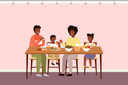 پیش‌نمایش فایل african-family-having-dinner-in-dining-room-9475000 از پک شام خانوادگی