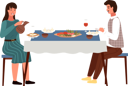 پیش‌نمایش فایل couple-eating-georgian-food-9474980 از پک شام خانوادگی