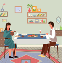 پیش‌نمایش فایل couple-eating-georgian-food-9474988 از پک شام خانوادگی