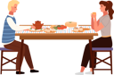 پیش‌نمایش فایل couple-eating-russian-food-9474981 از پک شام خانوادگی
