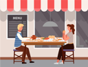 پیش‌نمایش فایل couple-eating-russian-food-in-cafe-9475008 از پک شام خانوادگی