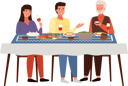 پیش‌نمایش فایل family-dines-with-georgian-style-food-9474962 از پک شام خانوادگی