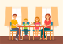 پیش‌نمایش فایل family-eating-different-food-at-home-9475010 از پک شام خانوادگی