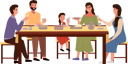 پیش‌نمایش فایل family-eating-indian-food-together-on-table-9474964 از پک شام خانوادگی