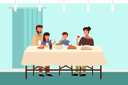 پیش‌نمایش فایل family-eating-italian-food-at-home-9474999 از پک شام خانوادگی